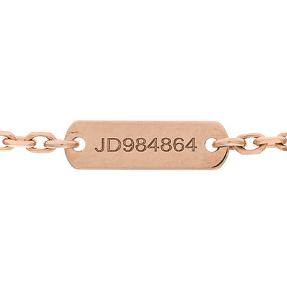 Van Cleef & Arpels 18K Rose Gold Diamond Silver Obsidian Vintage Alhambra Pendant Necklace 4 of 5