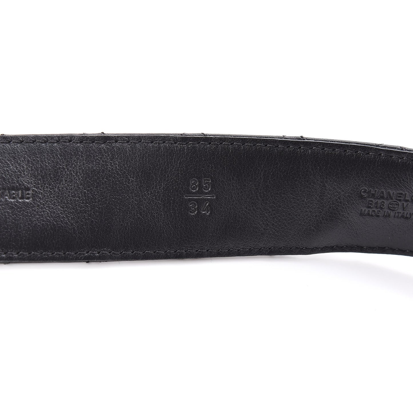 Lambskin Quilted CC Chain Belt 85 34 Black
