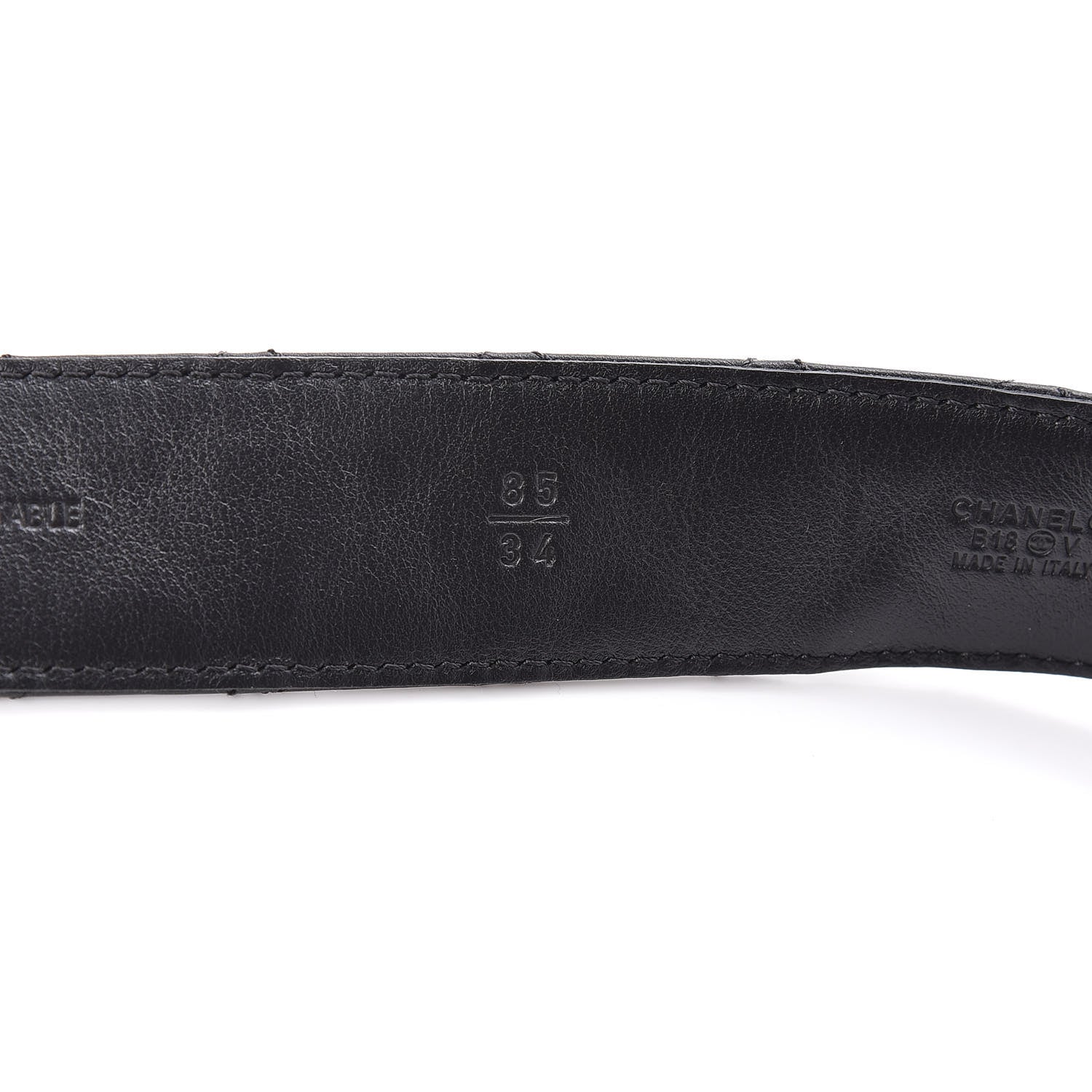 Chanel Lambskin Quilted CC Chain Belt 85 34 Black 6 of 9