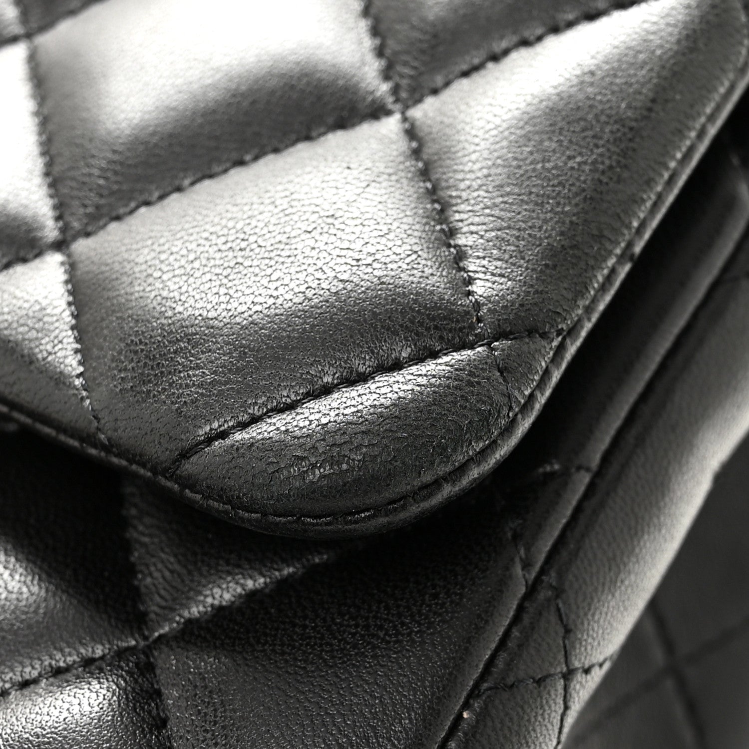 Chanel Lambskin Quilted Maxi Double Flap Black 10 of 13