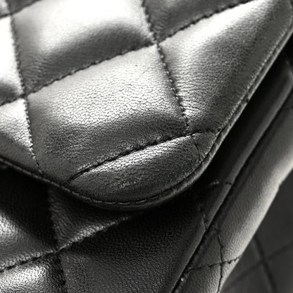 Chanel Lambskin Quilted Maxi Double Flap Black 10 of 13