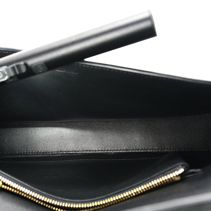 Celine Shiny Calfskin Triomphe Chain Bag Black 5 of 9