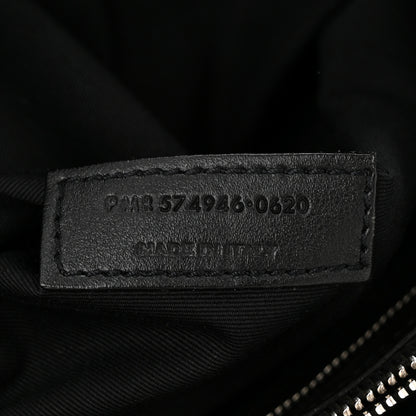 Saint Laurent Calfskin Y Quilted Monogram Medium Loulou Chain Satchel Black 7 of 11