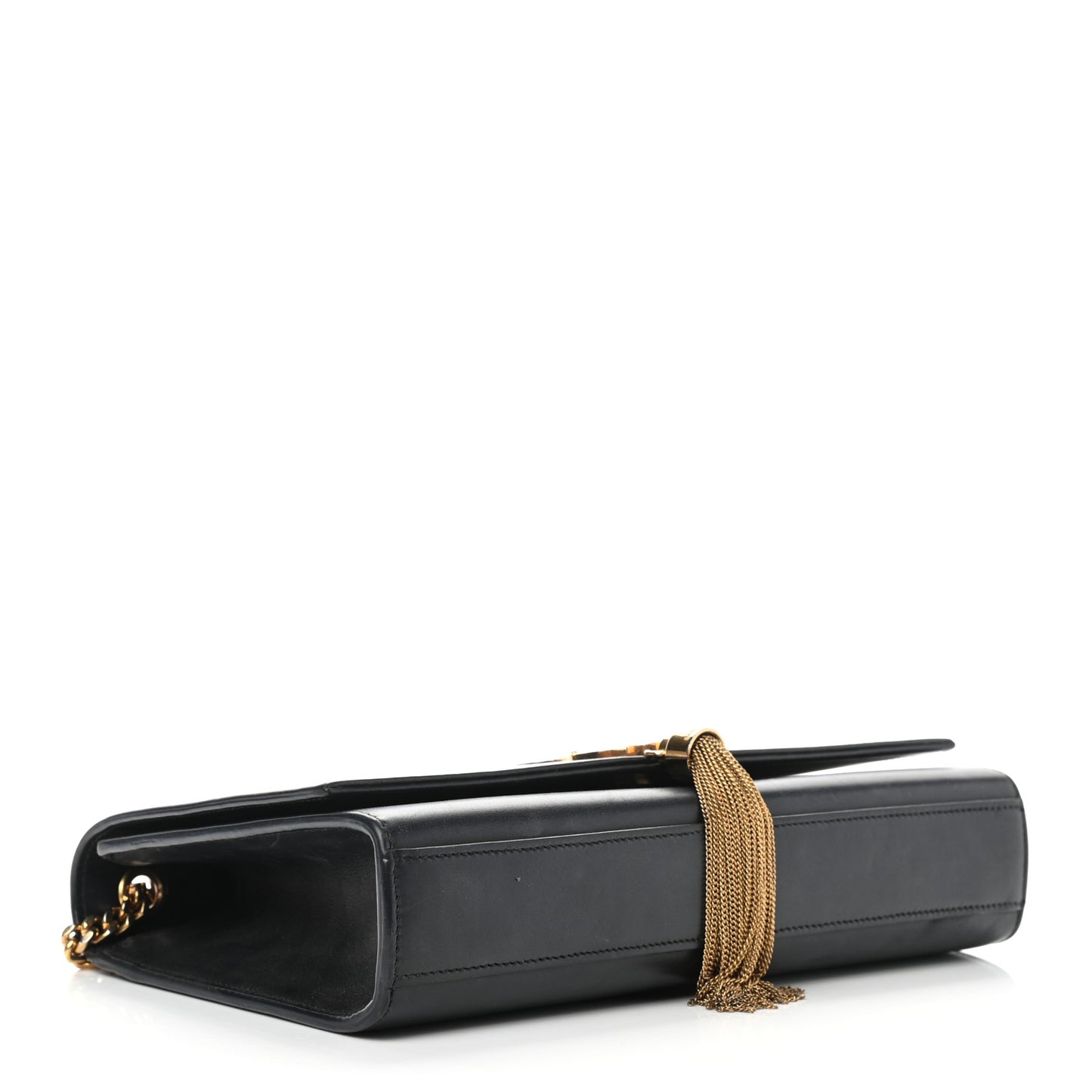 Smooth Calfskin Medium Classic Monogram Kate Tassel Satchel Black
