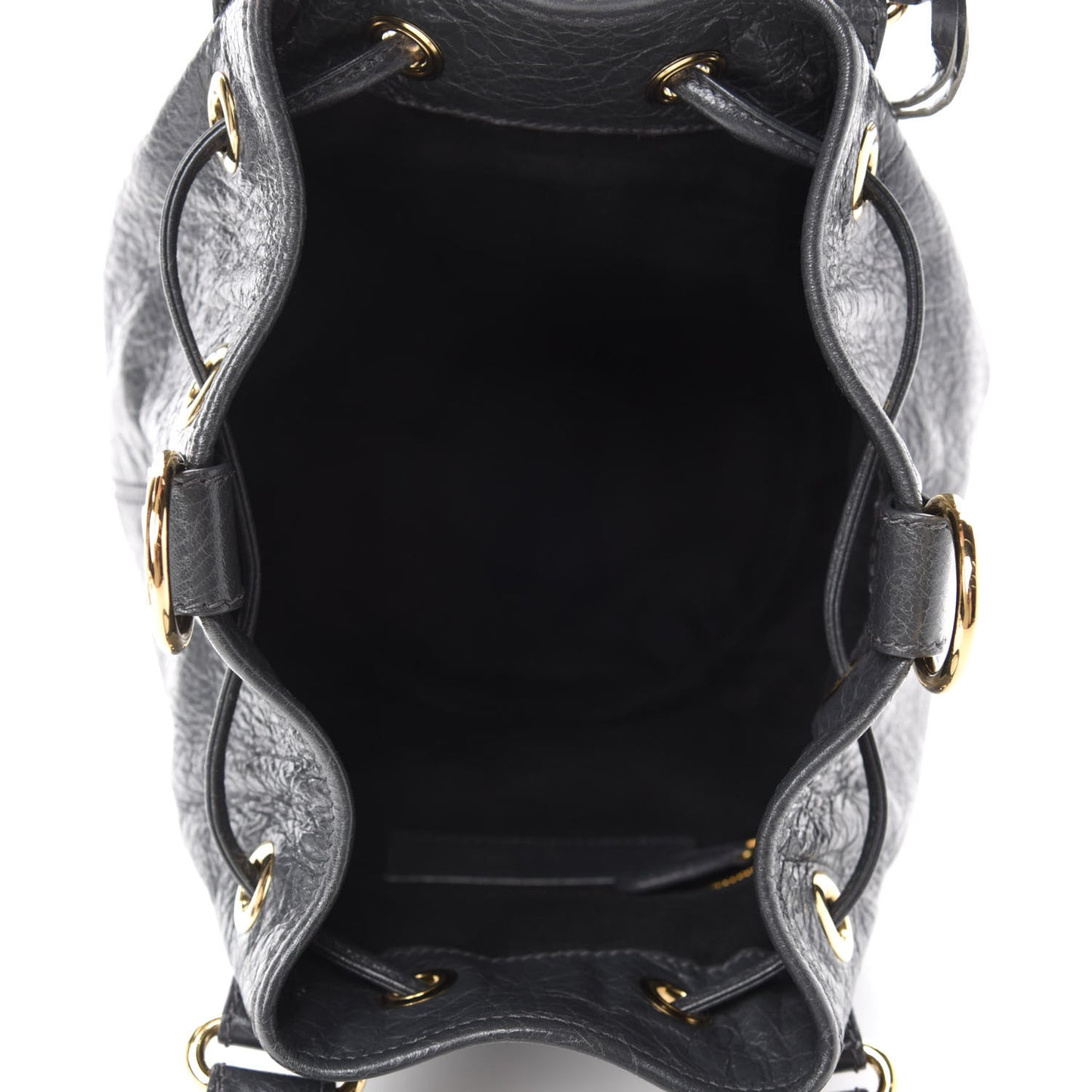 Agneau Giant 12 Gold Hardware Mini Pompon Gris Fossile