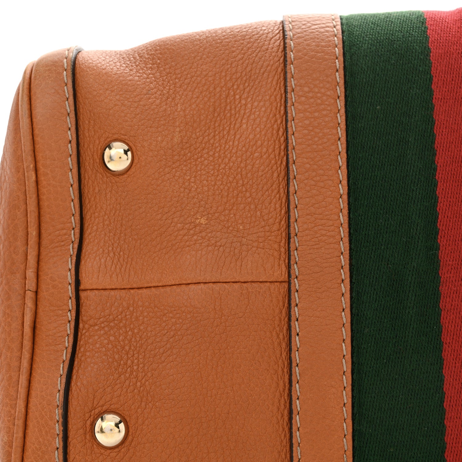Gucci Calfskin Vintage Web Medium Boston Tobacco 17 of 18