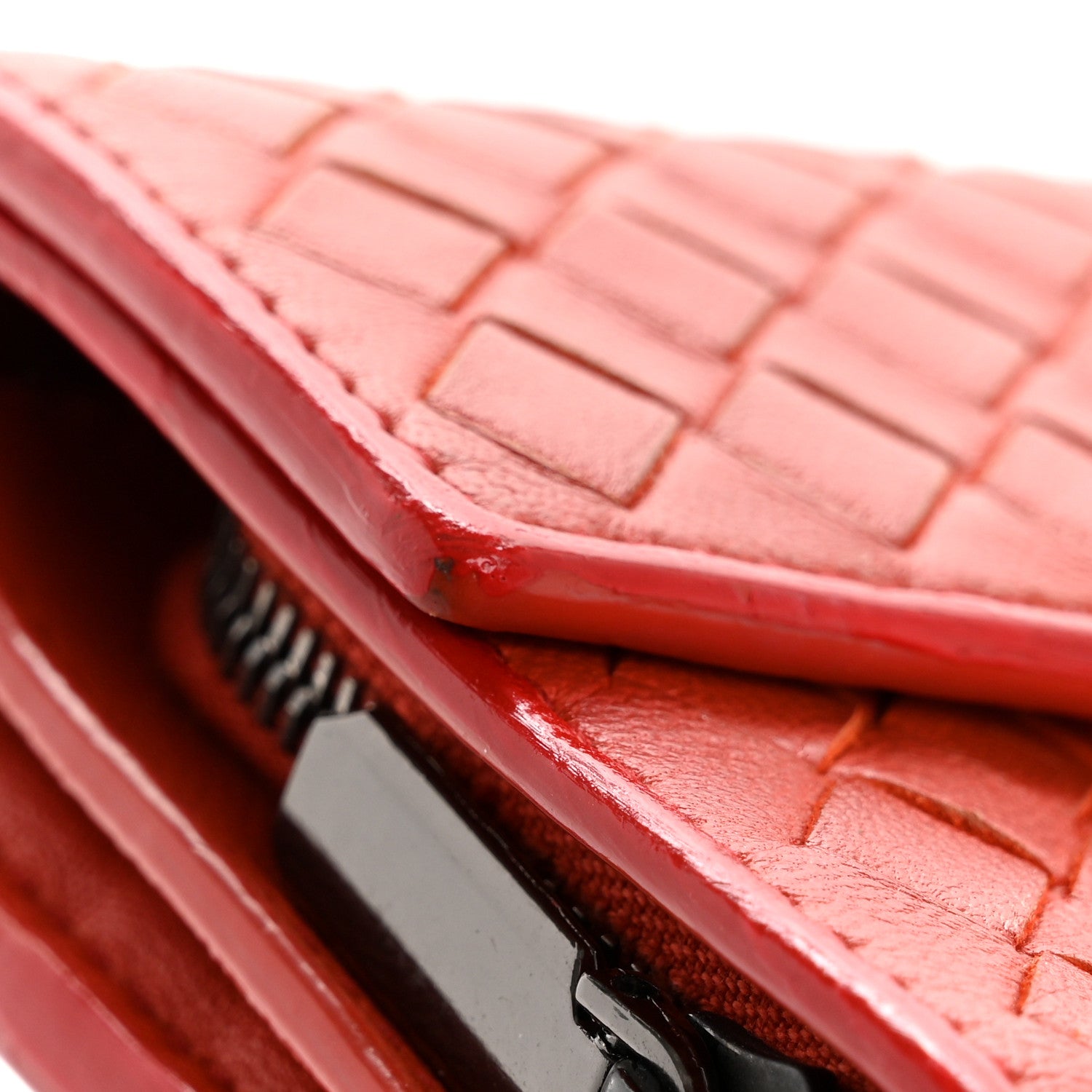 Bottega Veneta Nappa Intrecciato Continental Wallet Red 13 of 14