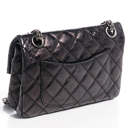 Chanel Glazed Calfskin 2.55 Reissue 224 Flap Black 3 of 8