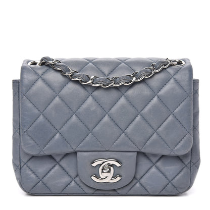 Chanel Lambskin Quilted Mini Square Flap Blue 1 of 16