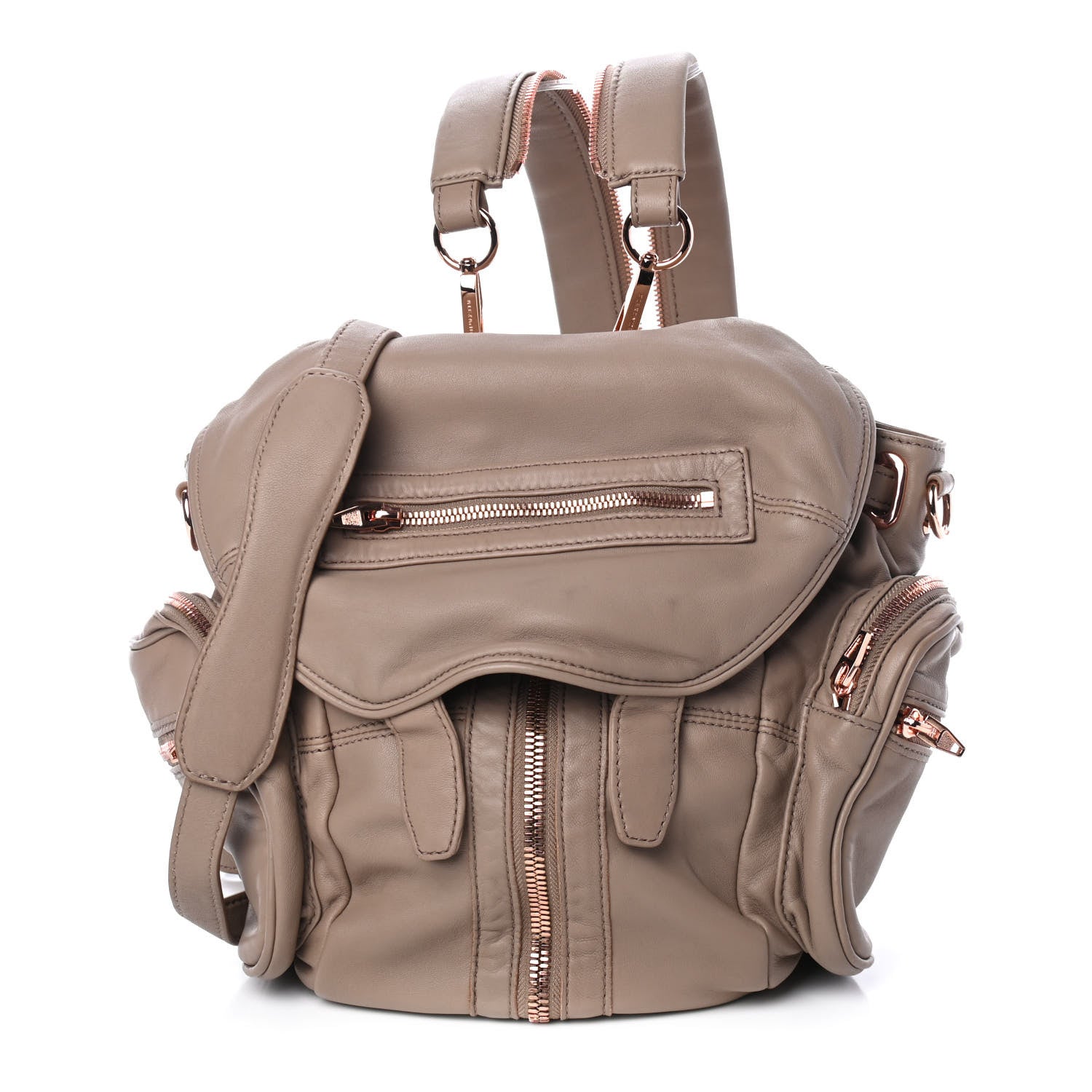 Alexander Wang Lambskin Mini Marti Backpack Latte Rose Gold Hardware 1 of 4