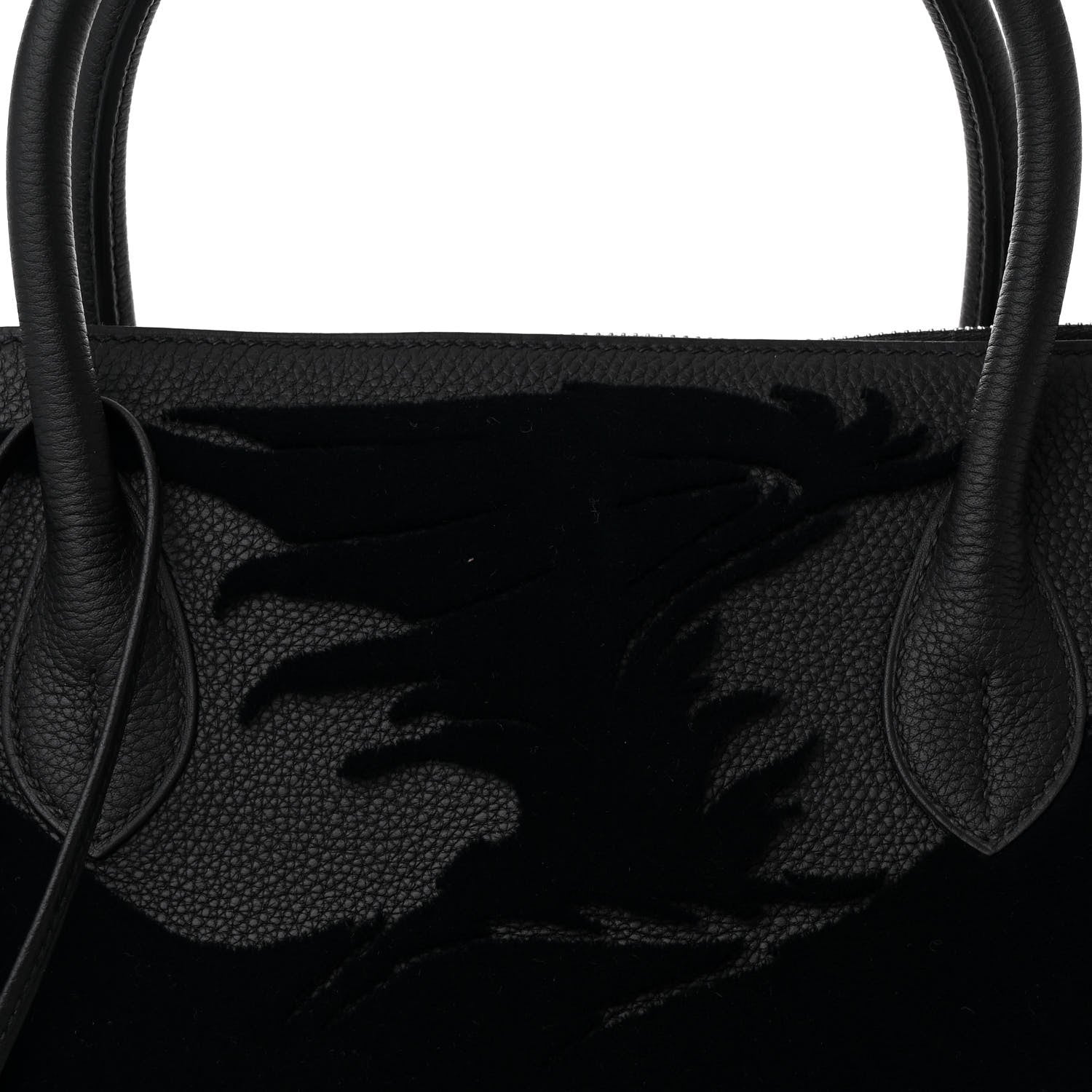 Hermes Togo Tufting Chimeres Dragon 1923 Bolide 45 Black 8 of 11