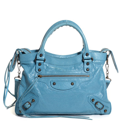Balenciaga Agneau Classic Hardware Town Bleu Indigo 1 of 12