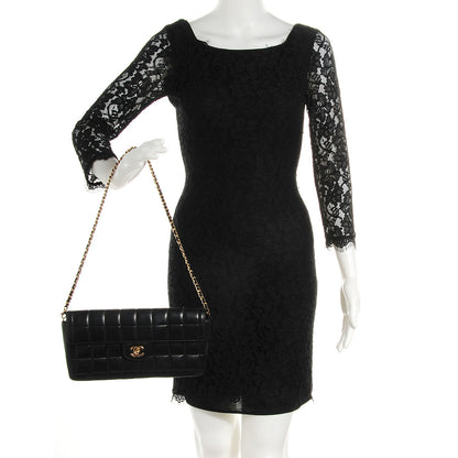 Chanel Lambskin East West Chocolate Bar Flap Black 2 of 9