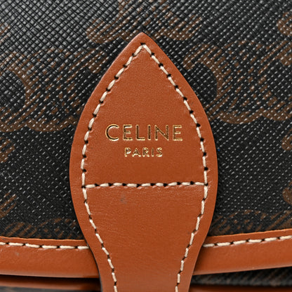 Celine Triomphe Canvas Medium Folco Bag Tan 6 of 9