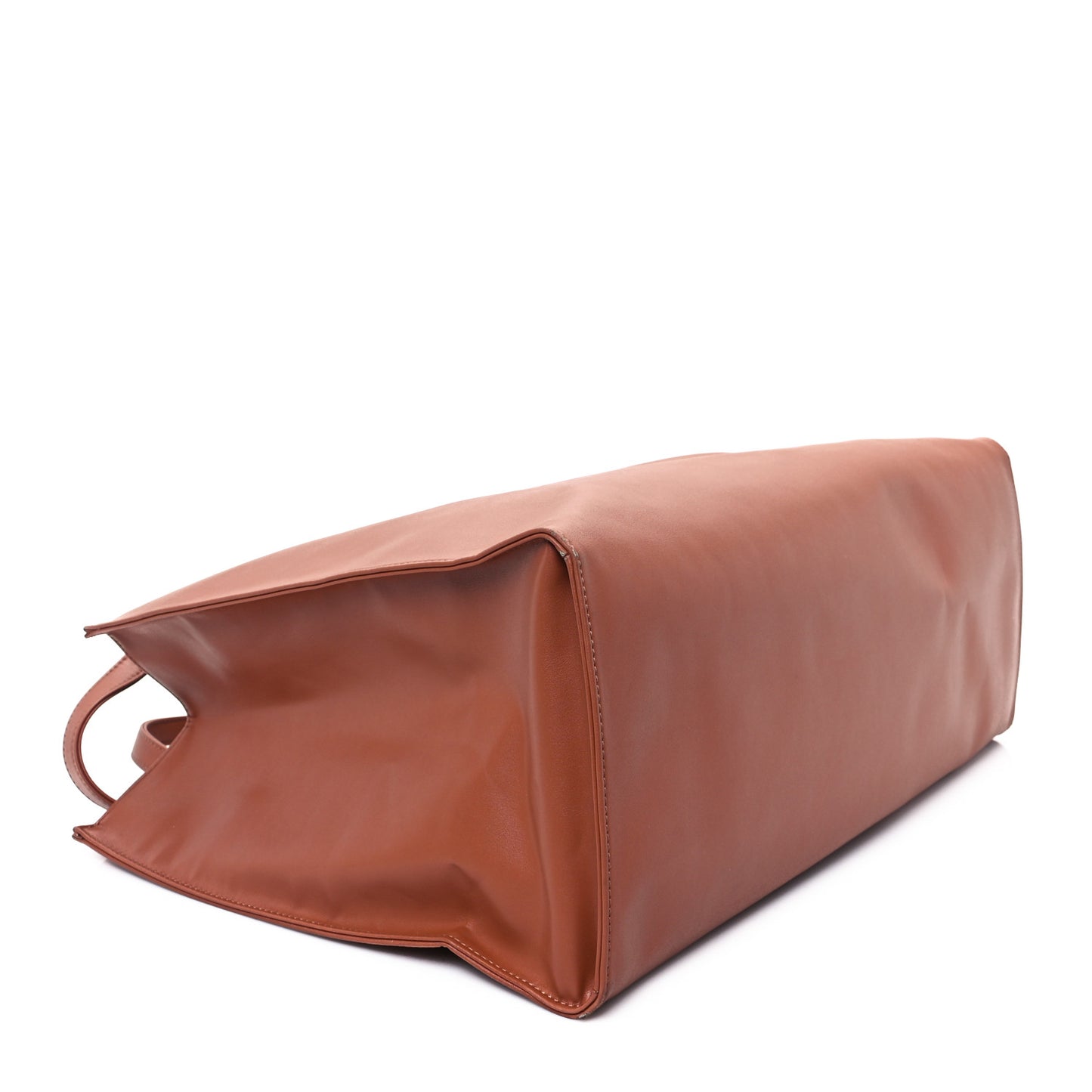 Vegan Leather Large Shopping Bag Tan
