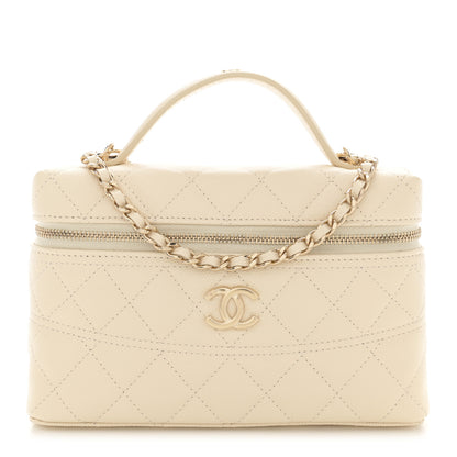 Chanel Caviar Quilted Trendy Handle Slim Vanity Ecru 1 of 11