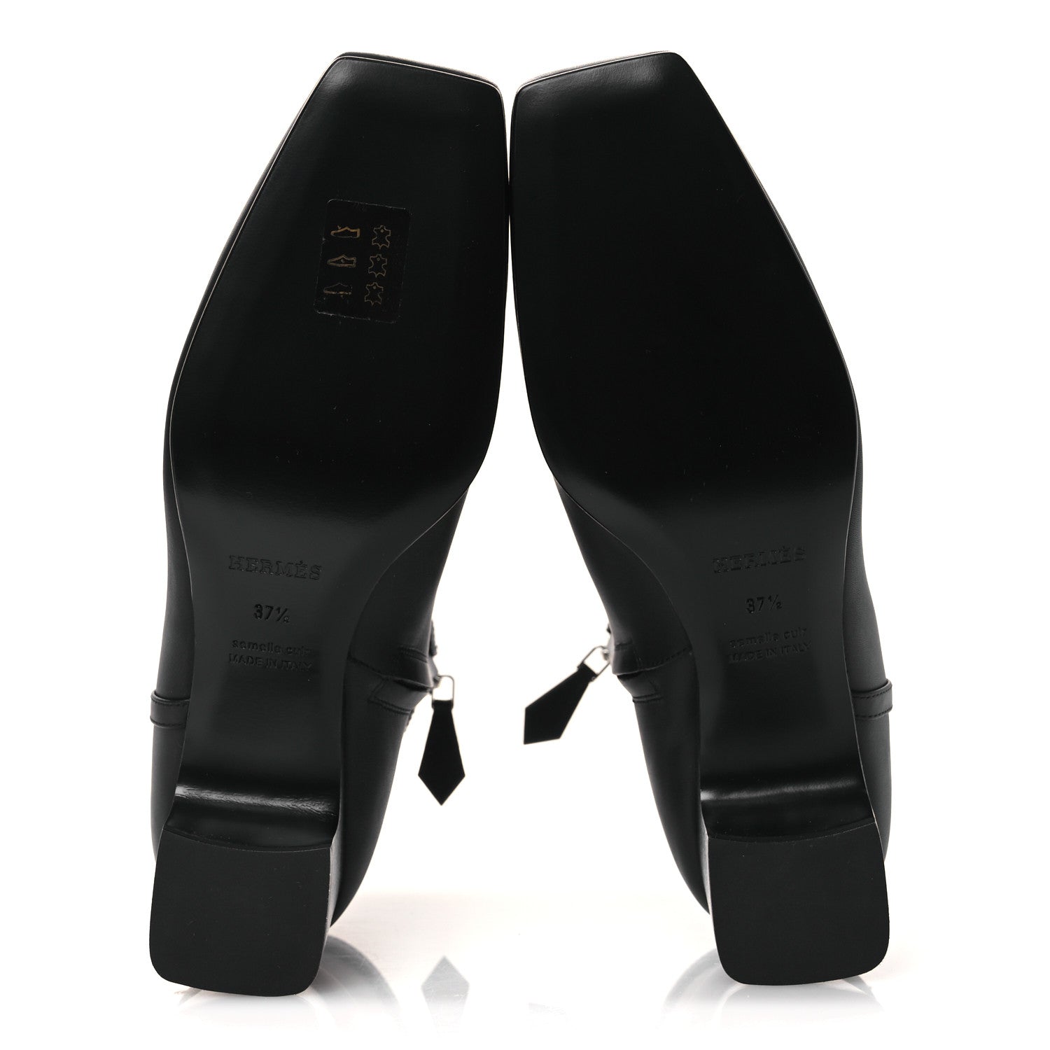 Hermes Calfskin Hommage Ankle Boots 37.5 Black 7 of 12
