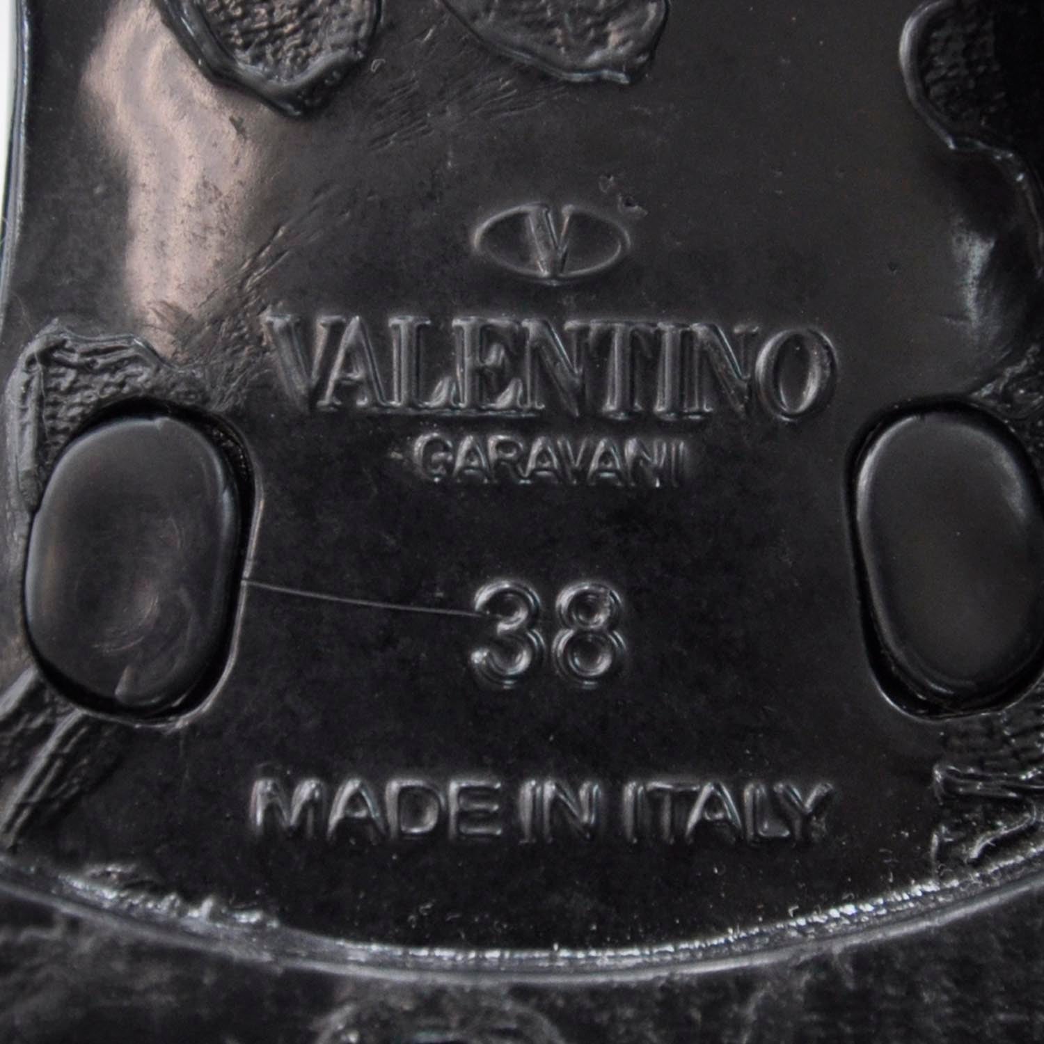 Valentino Garavani PVC Jellow Bow Thong Sandals 38 Black 5 of 7