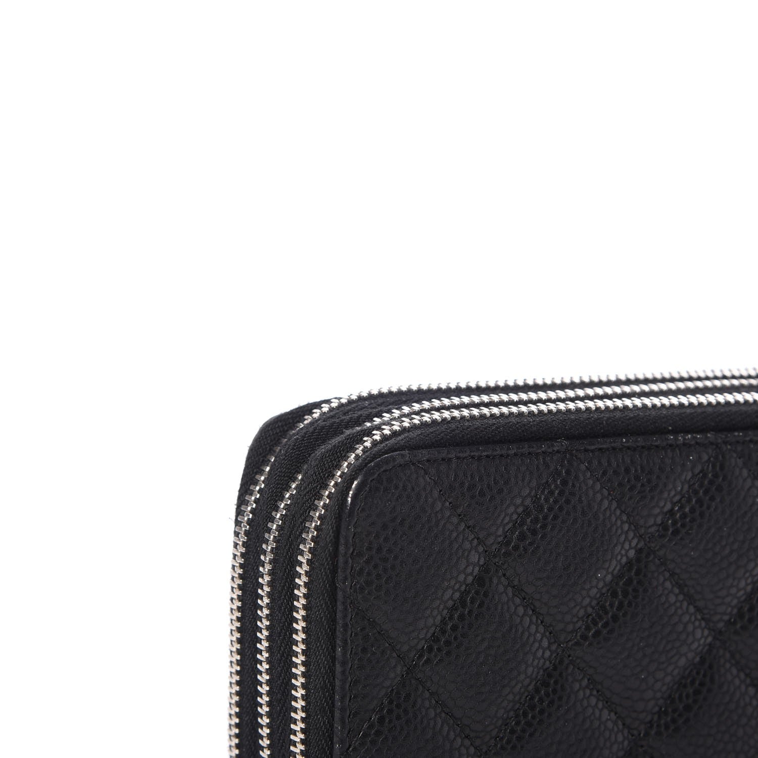 Chanel Caviar Quilted Large Zip Around Phone Holder Black 10 of 15