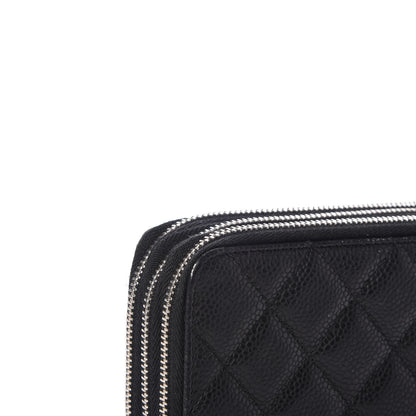 Chanel Caviar Quilted Large Zip Around Phone Holder Black 10 of 15