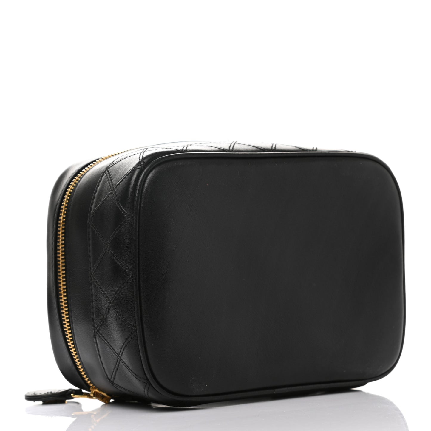 Lambskin Vanity Cosmetic Case Black