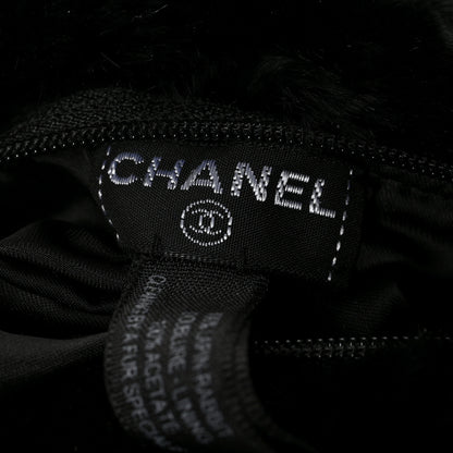Chanel Mink Fur Beaded CC Muff Bag Black 5 of 9