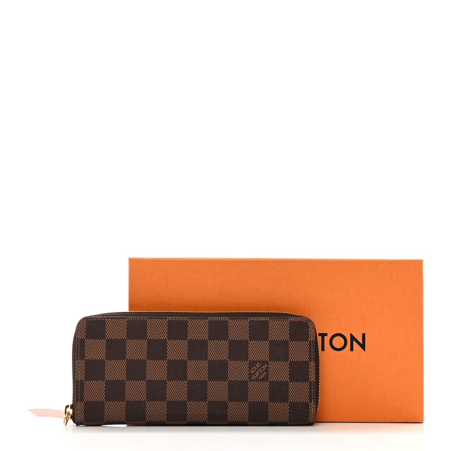 Damier Ebene Clemence Wallet Rose Ballerine