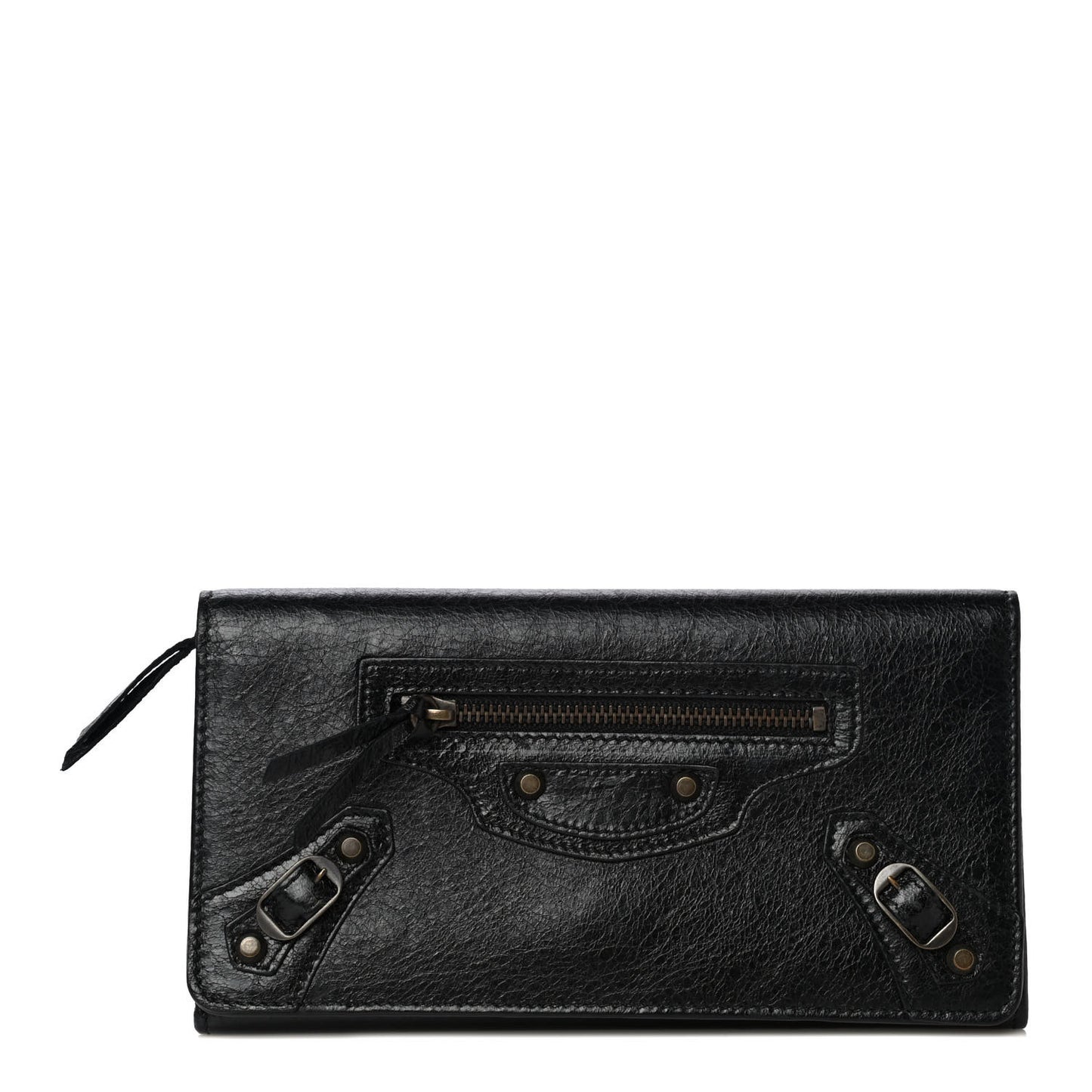 Agneau Classic Hardware Money Wallet Black