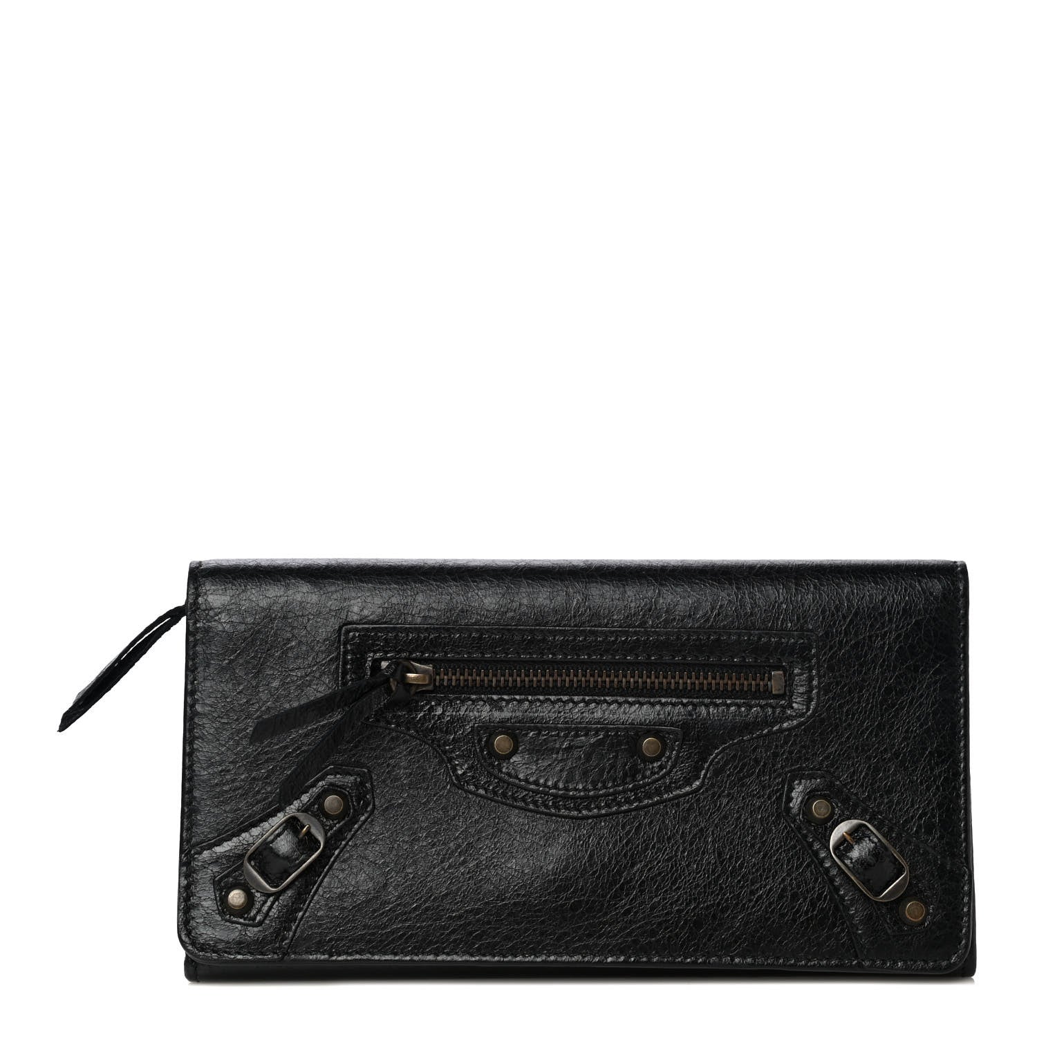 Balenciaga Agneau Classic Hardware Money Wallet Black 1 of 12