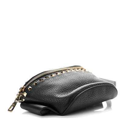 Valentino Garavani Grainy Calfskin Rockstud Belt Bag Black 4 of 9