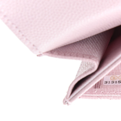 Chanel Caviar Quilted Flap Card Holder Wallet Light Pink 8 of 9