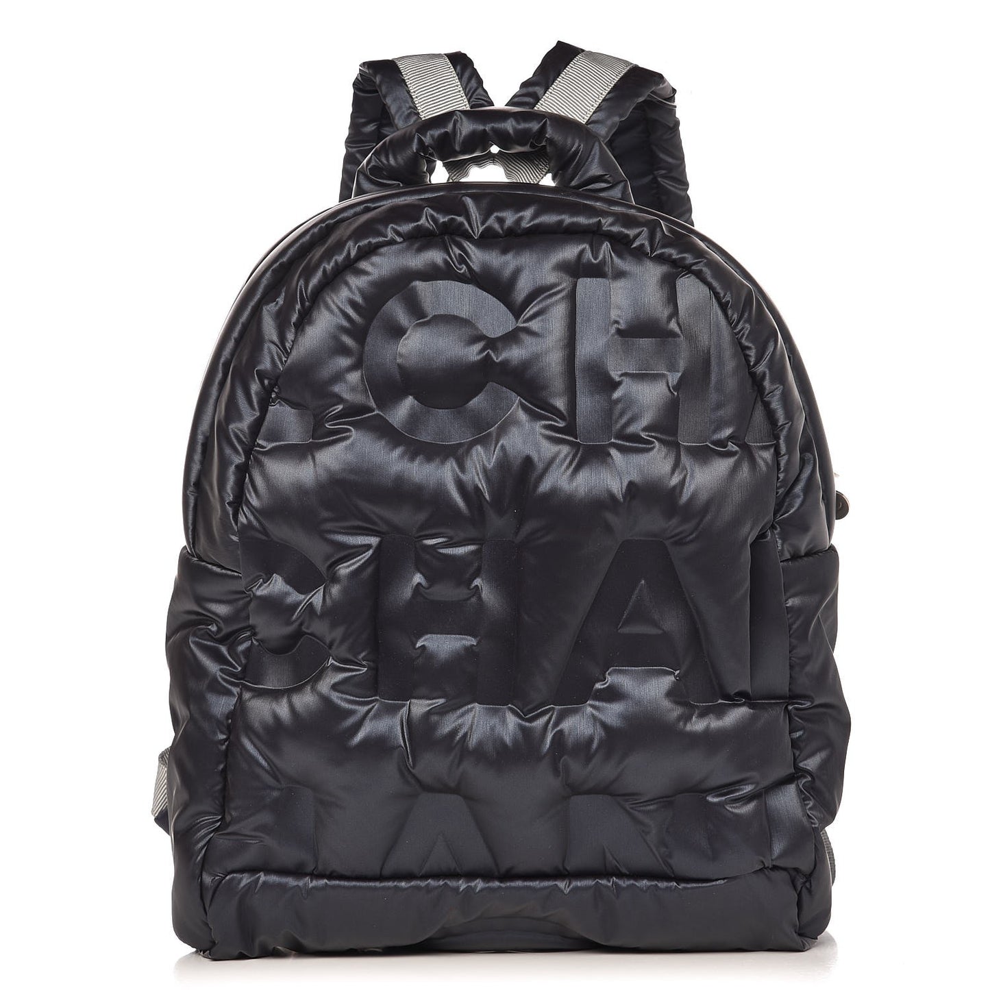 Nylon Embossed Small Doudoune Backpack Navy