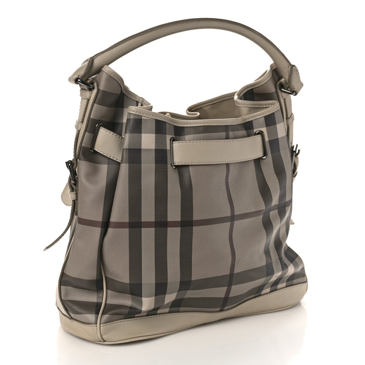 Burberry Smoked Check Medium Walden Belted Hobo Trench 3 of 9