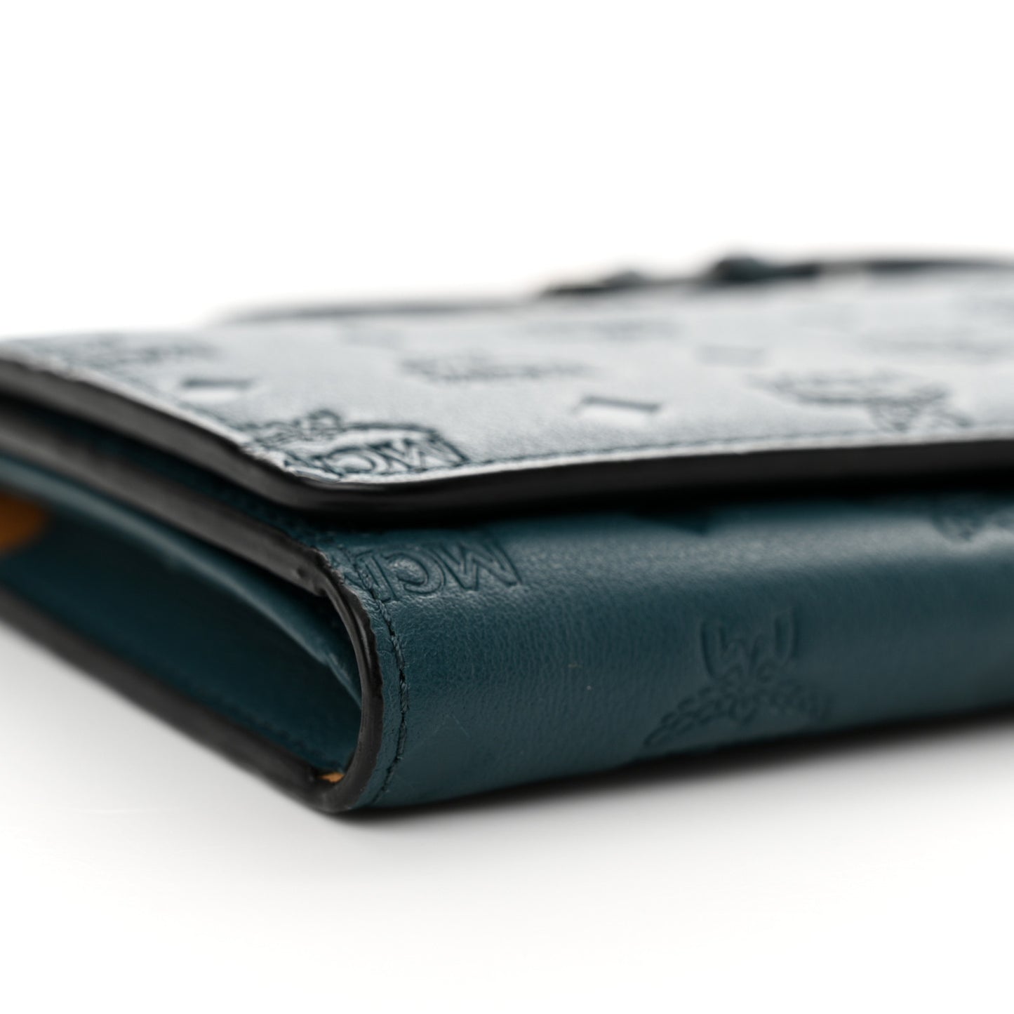 Calfskin Ottomar Wallet On Chain Teal