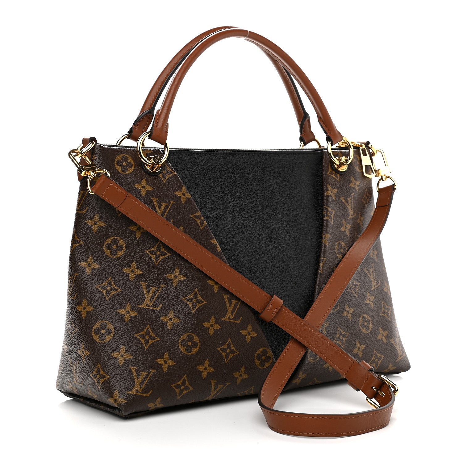 Louis Vuitton Monogram V Tote MM Black 2 of 10