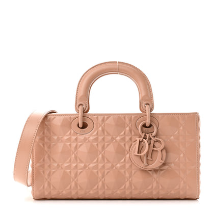 Christian Dior Calfskin Cannage Diamond Medium Lady D-Joy Rose Des Vents 1 of 9