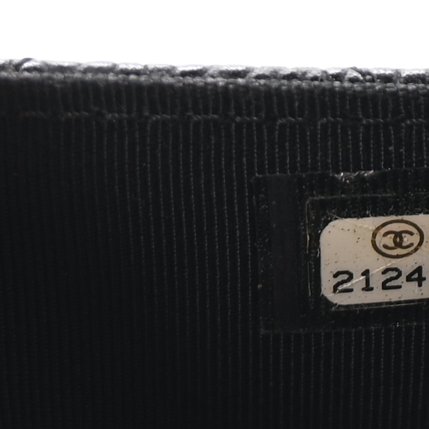 Caviar Quilted Flap Card Holder Black