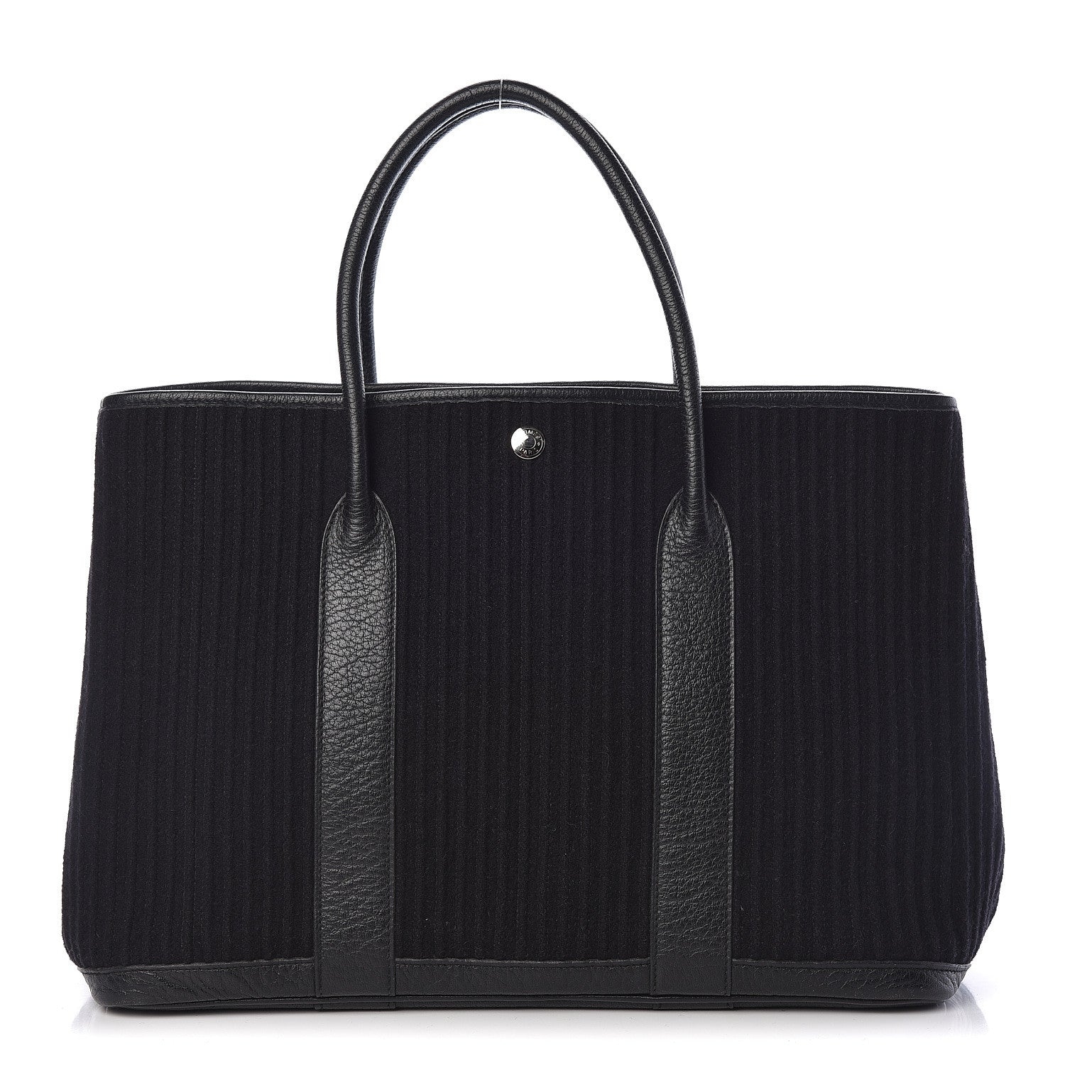 Hermes Ribbed Wool Negonda Garden Party MM 36 Black 1 of 13