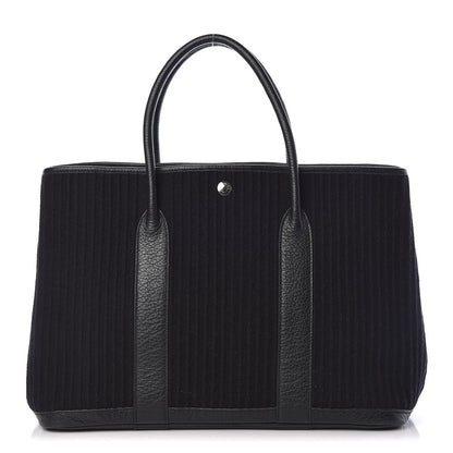 Hermes Ribbed Wool Negonda Garden Party MM 36 Black 1 of 13