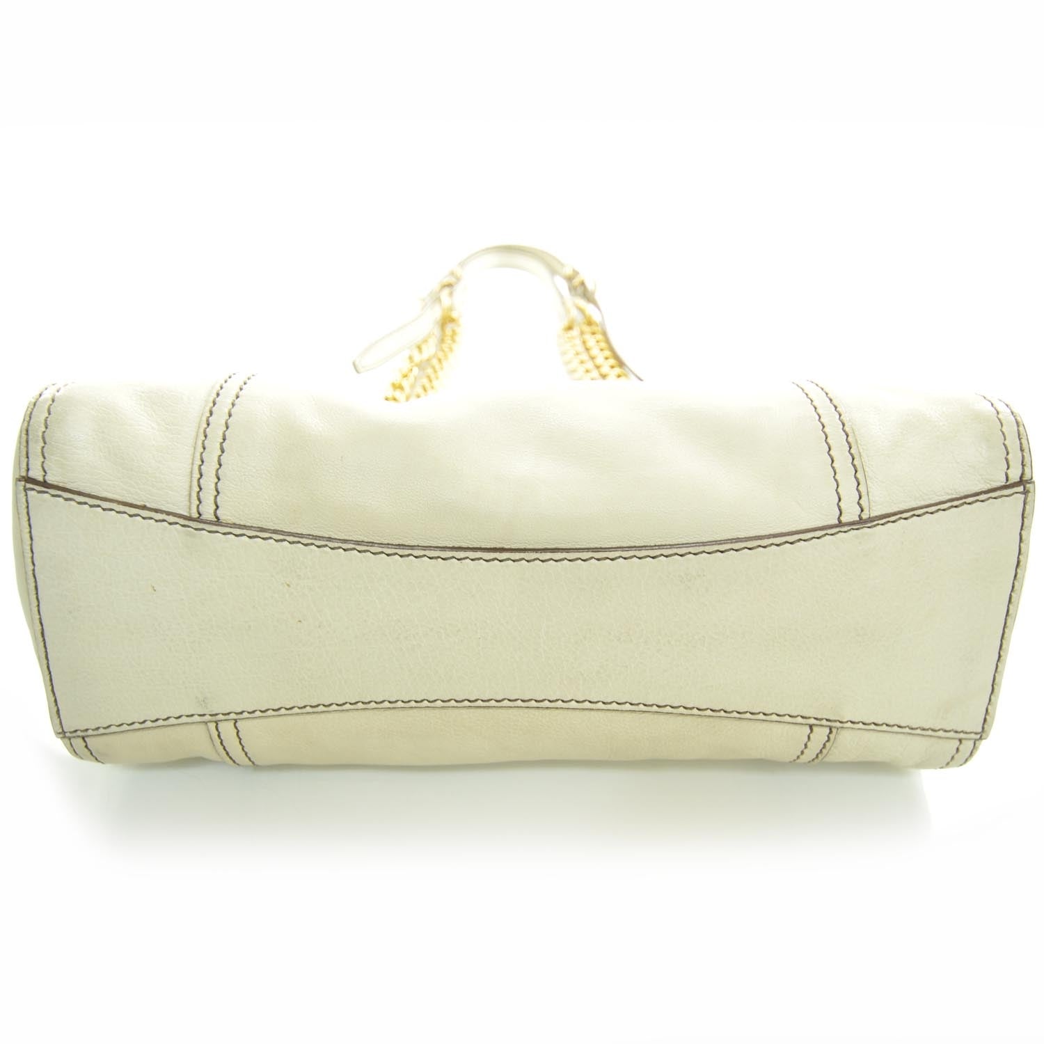 Miu Miu Leather Small Chain Shoulder Bag Ivory 4 of 11