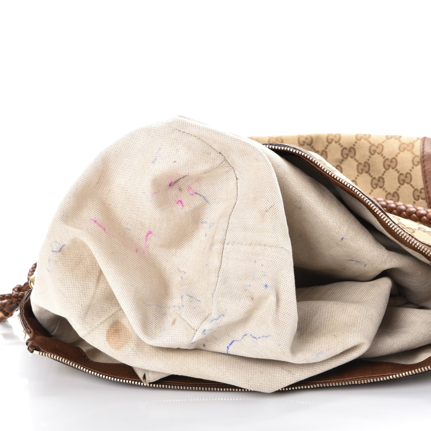 Monogram Cellarius Calfskin Large Bella Hobo Beige Ebony Cuir
