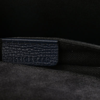 Burberry Derby Calfskin House Check Small Macken Crossbody Bag Ink Blue 8 of 11