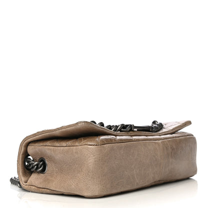 Chanel Glazed Calfskin Nameplate Flap Beige 5 of 10