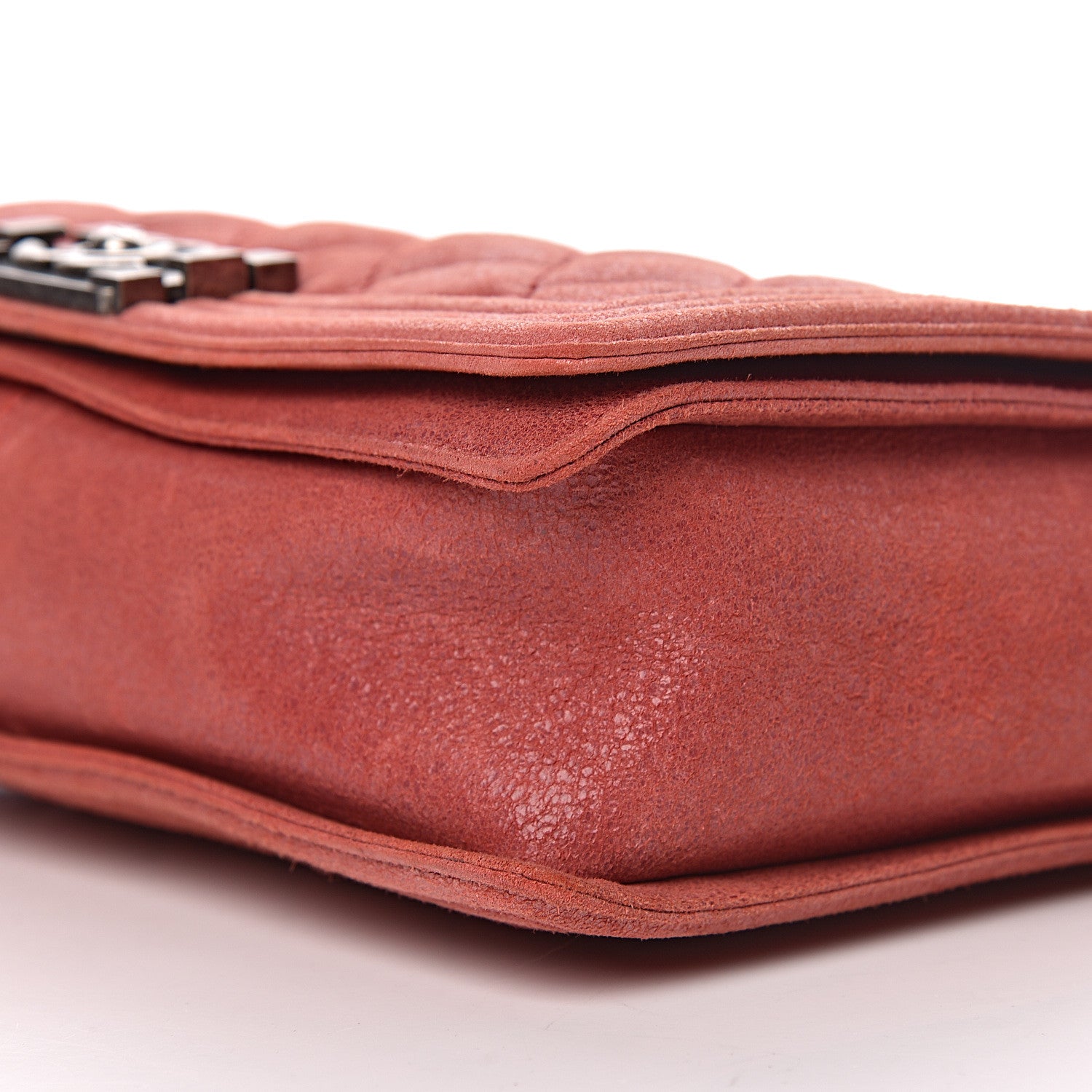 Chanel Iridescent Calfskin Quilted New Medium Gentle Boy Flap Red 10 of 10