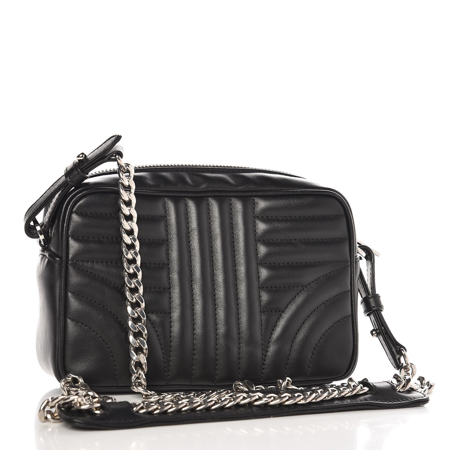 Prada Soft Calfskin Diagramme Crossbody Bag Black 3 of 7