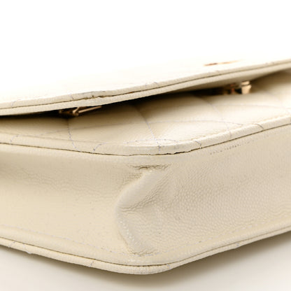 Chanel Caviar Quilted Wallet on Chain WOC White 10 of 14