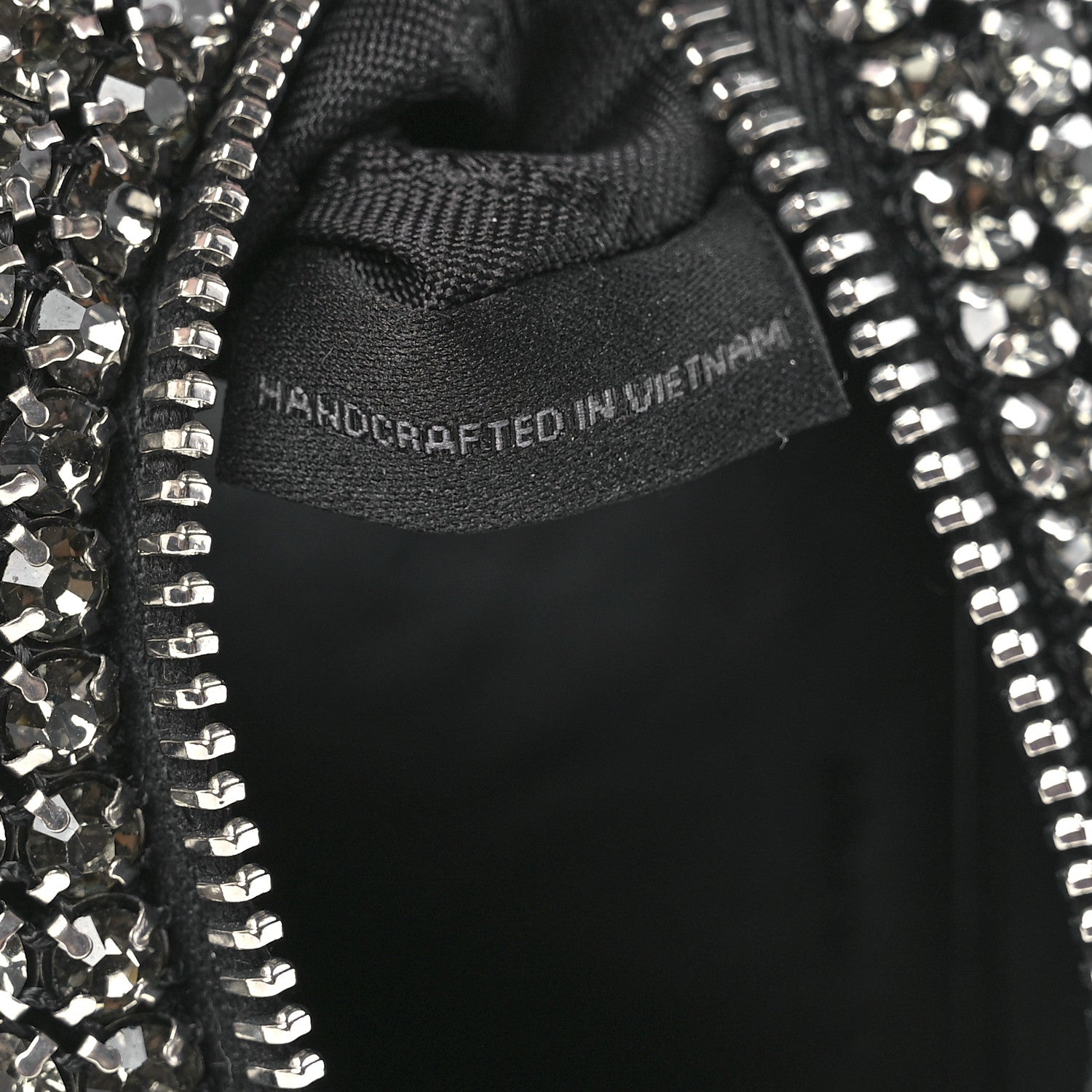 Alexander Wang Mesh Crystal Rhinestone Mini Heiress Pouch Black Silver 7 of 12