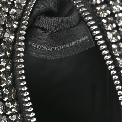 Alexander Wang Mesh Crystal Rhinestone Mini Heiress Pouch Black Silver 7 of 12