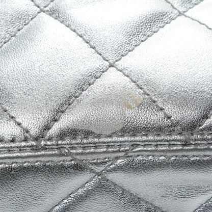Chanel Metallic Lambskin Quilted Bekko Drawstring Tote Silver 10 of 10