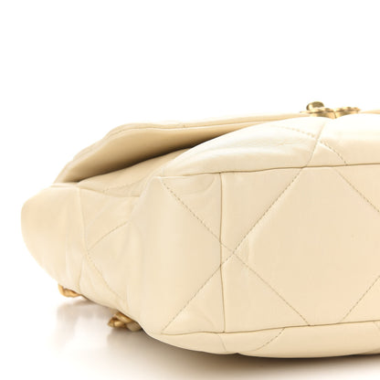 Chanel Lambskin Quilted Large Chanel 19 Flap Beige 7 of 8
